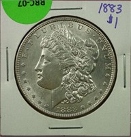 1883 Morgan Dollar BU Cleaned