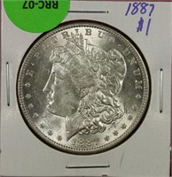 1887 Morgan Dollar BU Cleaned