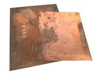 5lbs Copper Etching Plates / Scrap Sheets