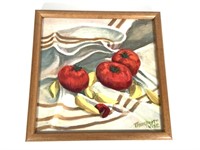 Framed Canvas Vegetable Painting