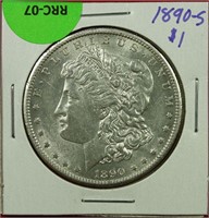 1890-S Morgan Dollar UNC Cleaned