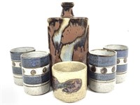 Handcrafted Ceramic Cups & Decanter
