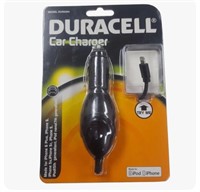 Duracell Car Charger with Built in Apple Cable