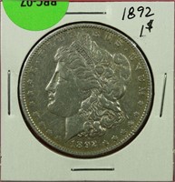 1892 Morgan Dollar VF Cleaned