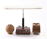 Mid Century Modern Panasonic Desk Lamp & Cork Set