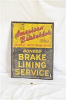 Vintage American Brakeblok Medal Sign
