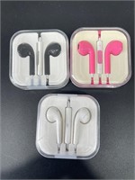 3 -Pack 3.5MM STEREO EARPHONES WITH MIC