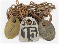 Cow Numbers Tags and Chain