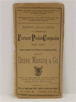 Deere Mansur and Co Farmers Pocket Companion 1880
