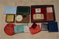 Lot of Jewelry Cases/Boxes w/ 2 Antique Celluloid