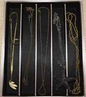(5) Necklaces Lot: GF Chain, Seastar Pendant +