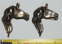 2 925 Sterling Silver Horse Head Brooch Pendants