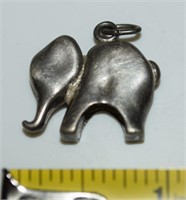 925 Sterling Silver Mod Elephant Pendant Charm
