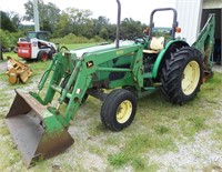 John Deere 5300, 1,020 hrs. 16.9-30, w/ JD 520 Lo!