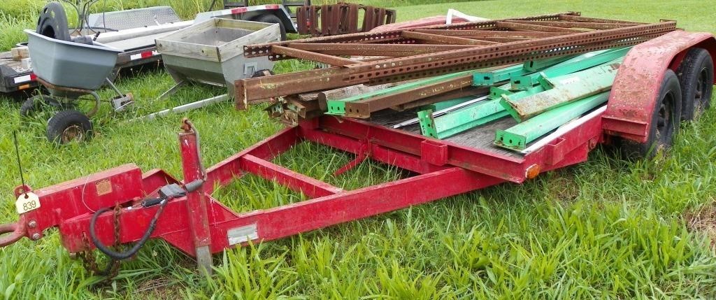 Cronkite 12’ tandem trailer, tilt bed