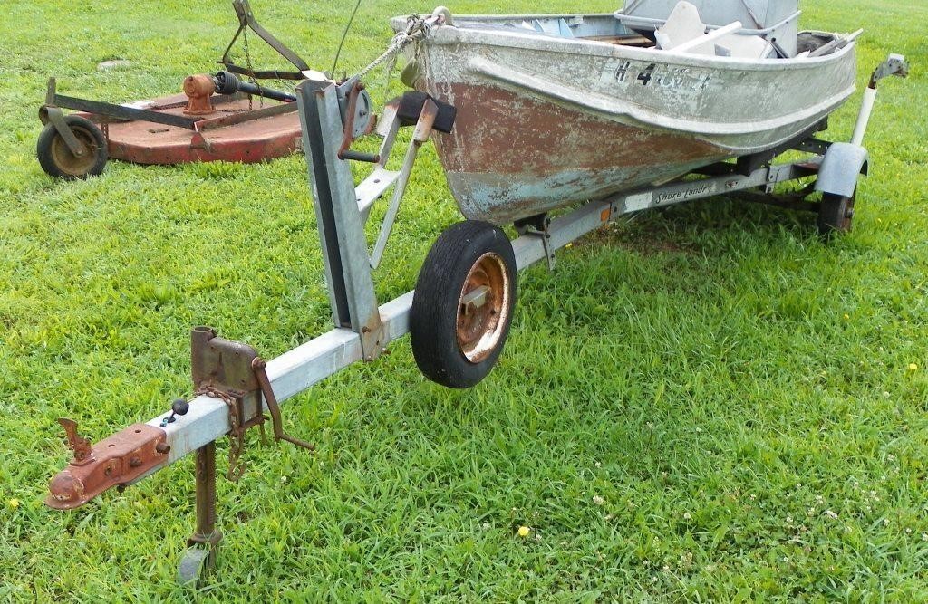 14’ Aluminum boat w/ trailer