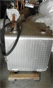70 gallon aluminum fuel tank w/hand pump;