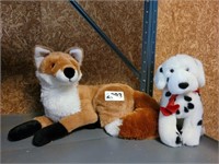 FOX AND DOG STUFFED ANIMALS