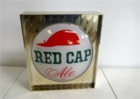 Red Cap Ale Sign w/ Glass Globe