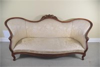 Victorian Mahogany Carved Couch, Circa 1870