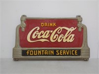 Cast Iron Coca-Cola Fountain Sign