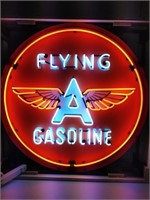 Flying A Gasoline 36-in Neon Sign in Steel Can