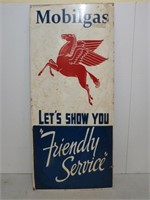 SST, Mobil Gas Pegasus Friendly Service Sign