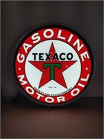 Texaco Pump Globe Style LED Lighted Sign