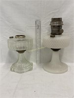 2 bases for oil lamps