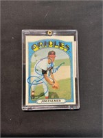 TOPPS 1972 JIM PALMER  AUTOGRAPHED