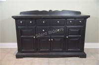Black Painted Wood Cabinet