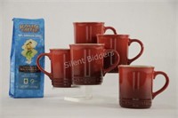 Le Creuset Red Coffee Cups & Sealed Coffee