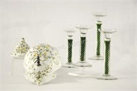 Villeroy Boch Twist Candle Sticks & Ceramic Urn