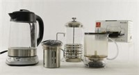 Cuisinart Electric Glass Kettle, French Press, Cup