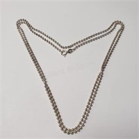 Silver 28" Bead Necklace
