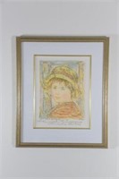 Personalized Signed Edna Hibel Framed Print Art