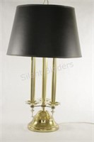 Brass Candle Stick Style Executive Table Lamp