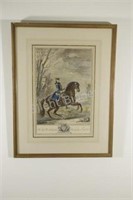 Colored Framed Engraving Charles Parrocel Print