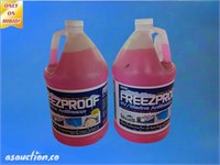two 1 gallon bottles of freeze proof RV Marina ane