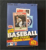 1985 Fleer baseball wax box