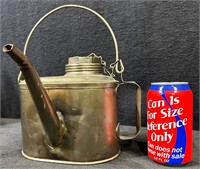 Early Brass B&O Railroad Oil Can with Handle