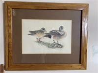 DL Burkhart Signed and Dated Duck Print