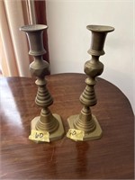Early Period brass candle sticks