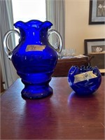 Cobalt blue glassware set