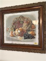 Ornate oak print of fruit
