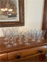 Etched glassware lot