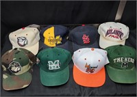 Collection of College Baseball Caps (9 Count)