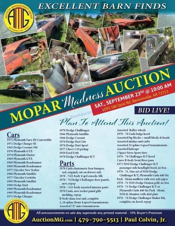 Mopar Auction Flyer