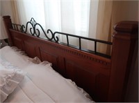 Keller Full Size Bed Frame-wood & metal