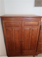 Vintage Keller Wood Wardrobe Dresser-2 doors,